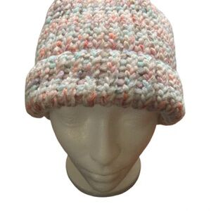 HANDMADE loom knitted multicolor adult beanie winter fashion